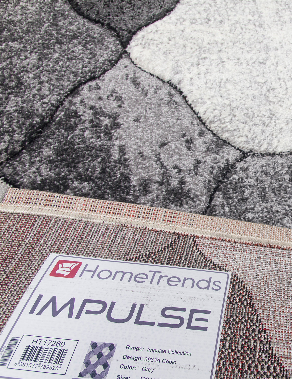 Impulse Coblo - Grey rug, 200 x 300 cm size