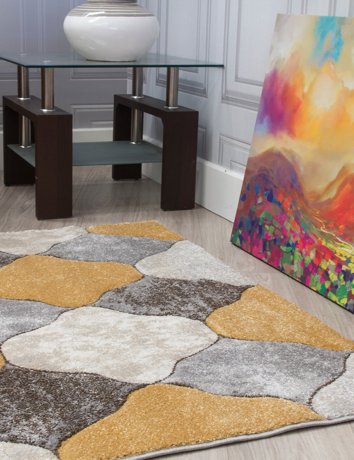 Impulse Coblo - Ochre rug, 160 x 220 cm size