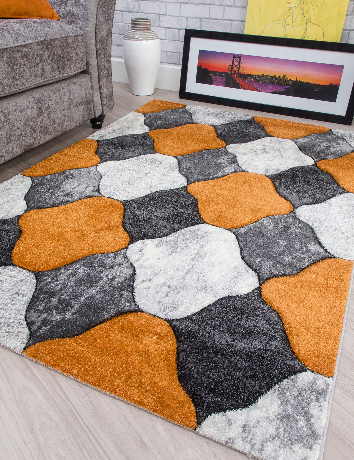 Impulse Coblo - Pumpkin rug, 120 x 170 cm size