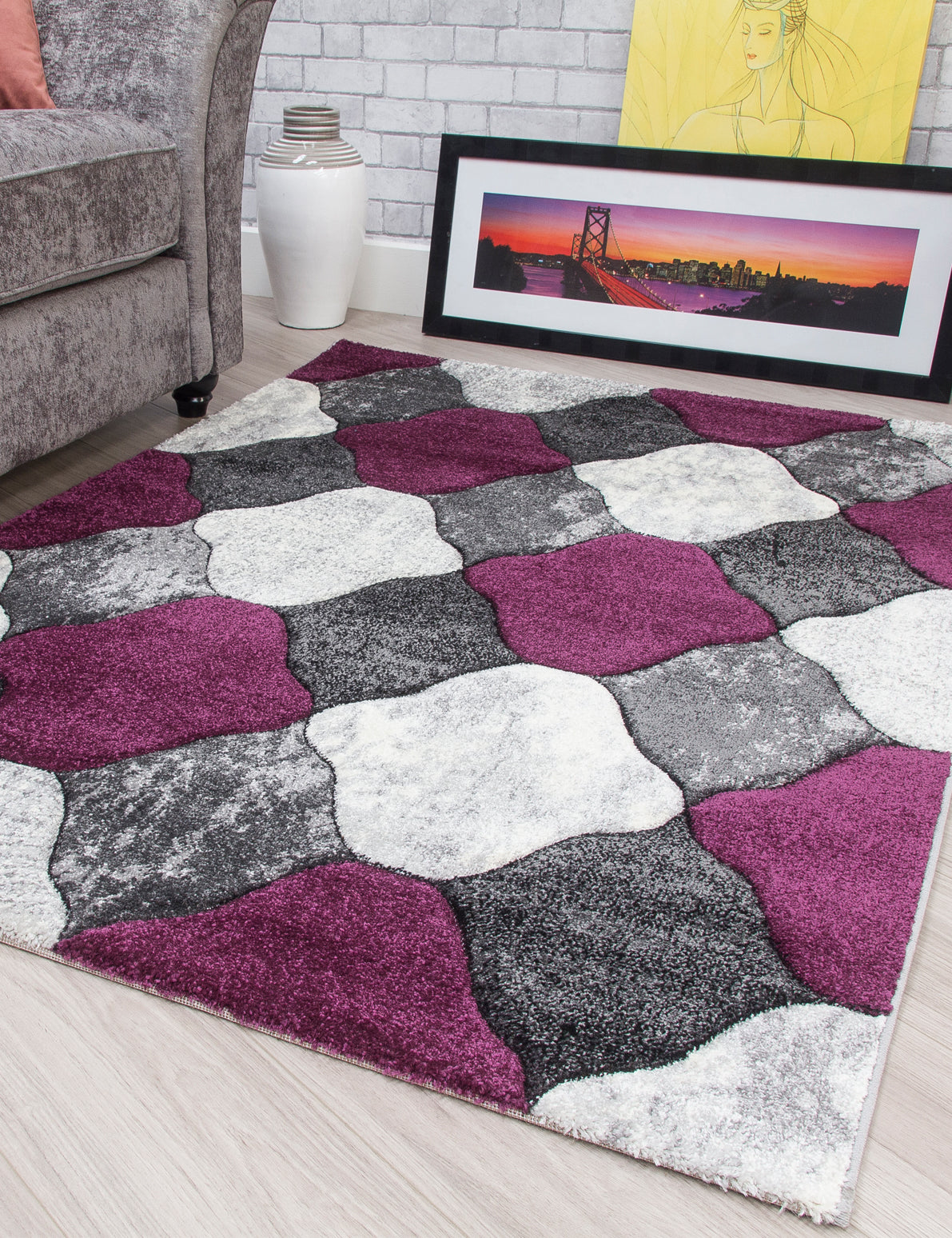 Impulse Coblo - Purple rug, 120 x 170 cm size