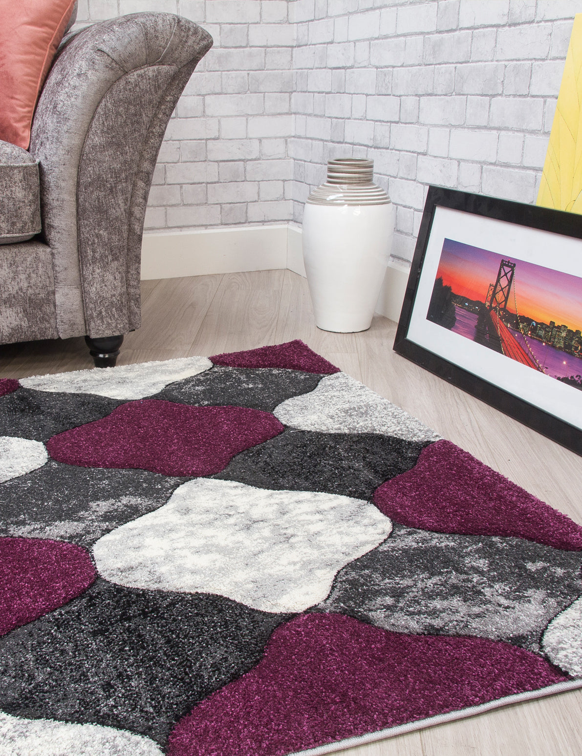 Impulse Coblo - Purple rug, 160 x 220 cm size