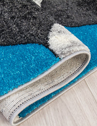 Impulse Coblo - Teal rug, 67 x 240 cm size