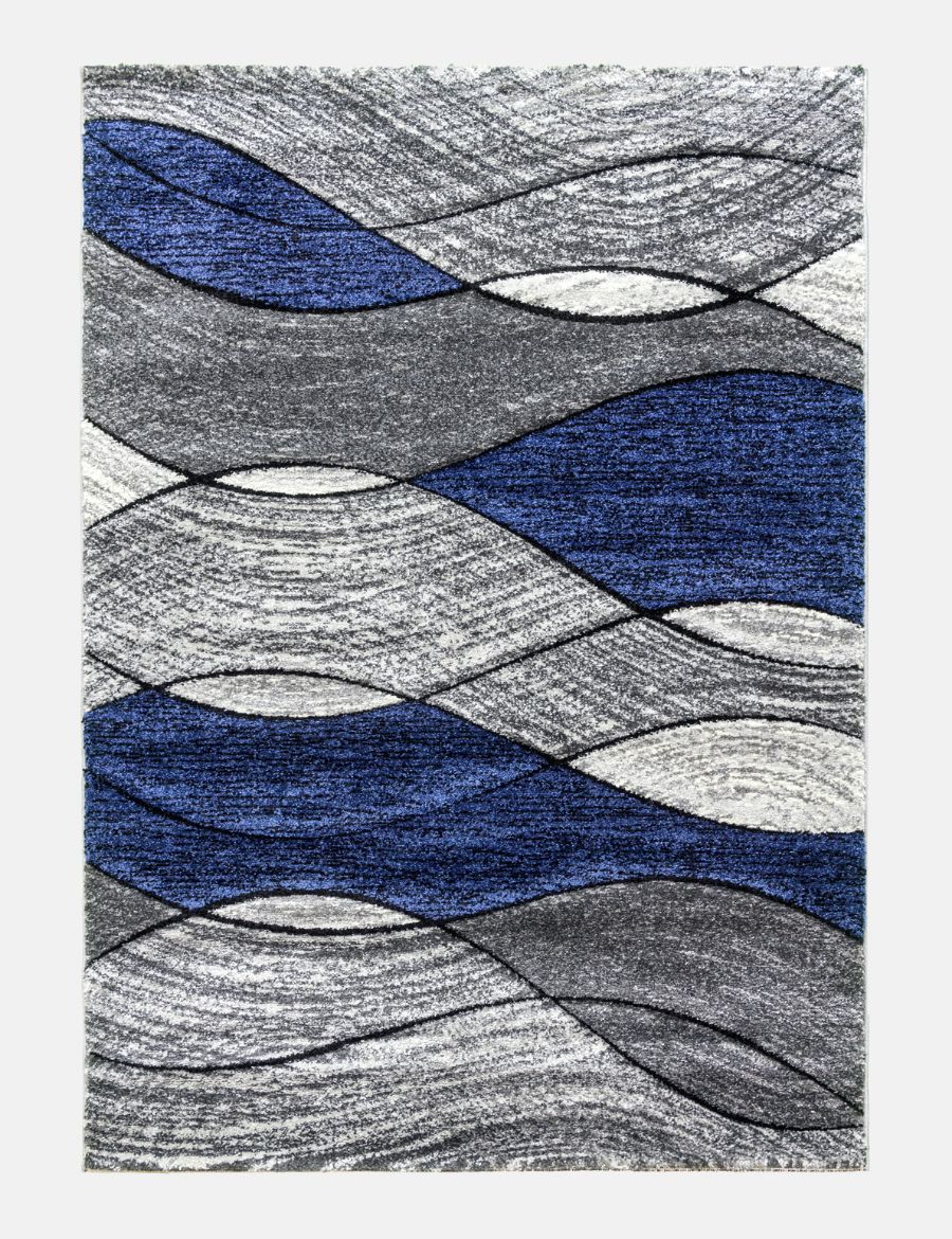 Impulse Waves - Navy rug from The Mattress Store Ireland