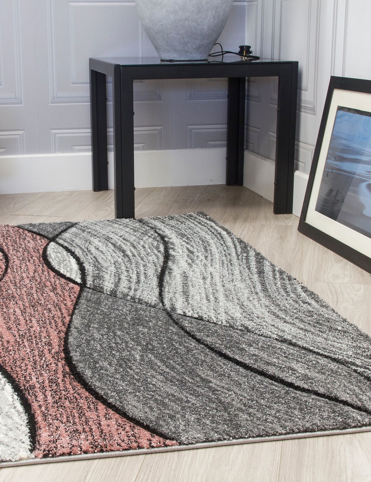 Impulse Waves - Pink rug, 160 x 220 cm size