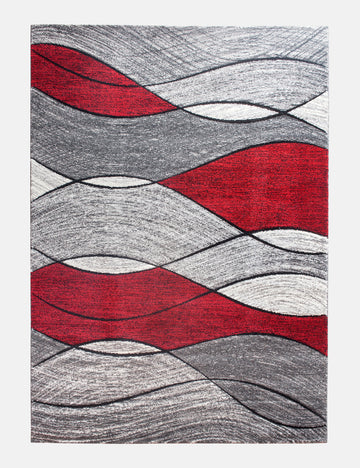 Impulse Waves - Red rug from The Mattress Store Ireland