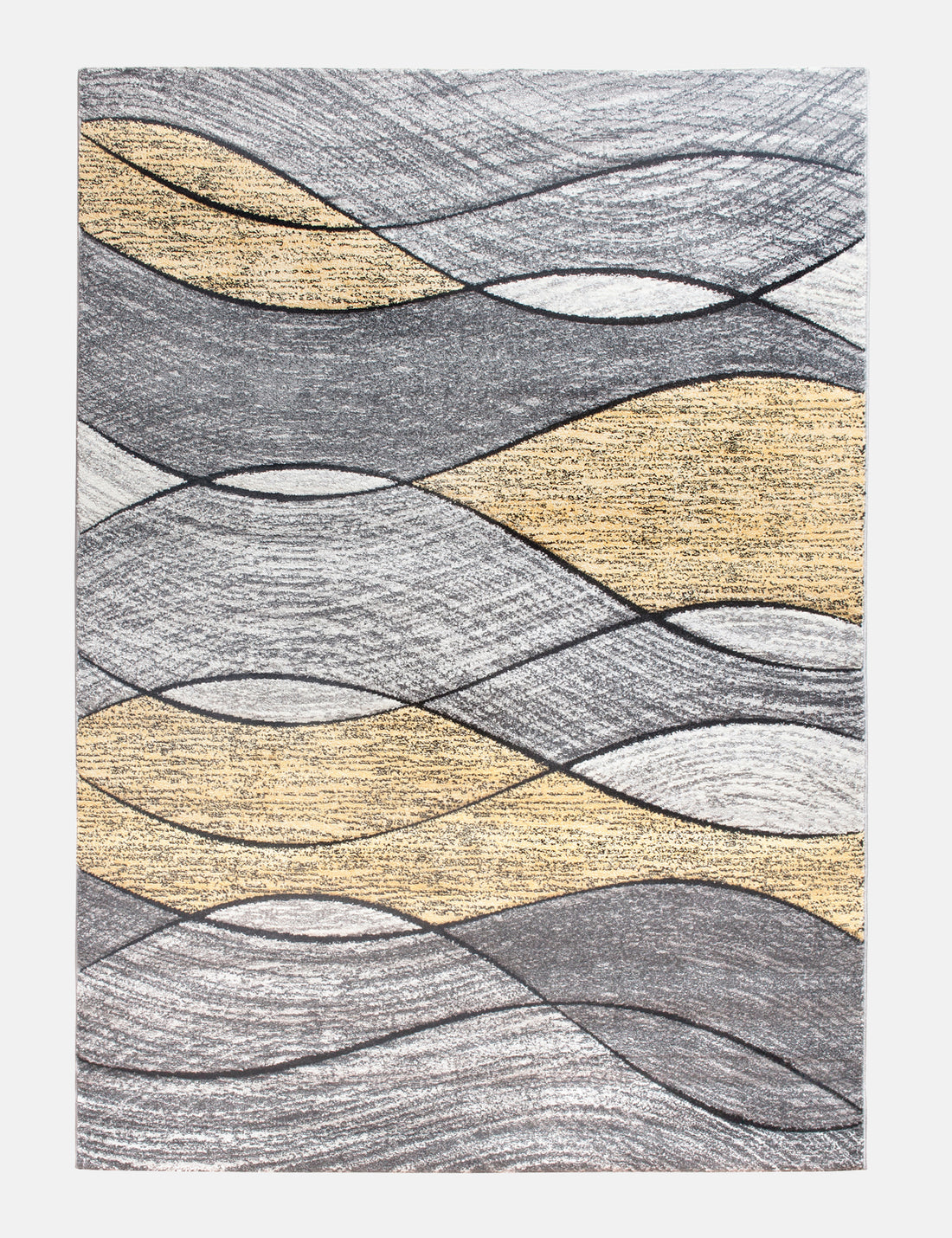 Impulse Waves - Yellow rug from The Mattress Store Ireland