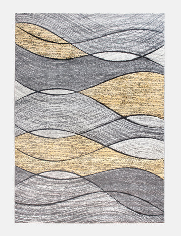 Impulse Waves - Yellow rug from The Mattress Store Ireland