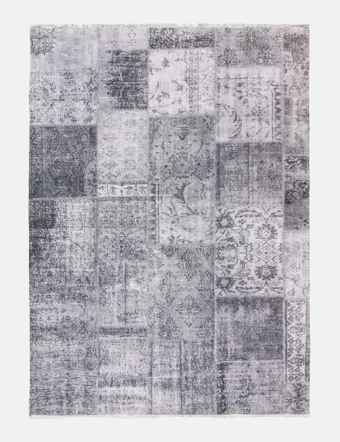 Modena Patchwork Grey rug from The Mattress Store Ireland