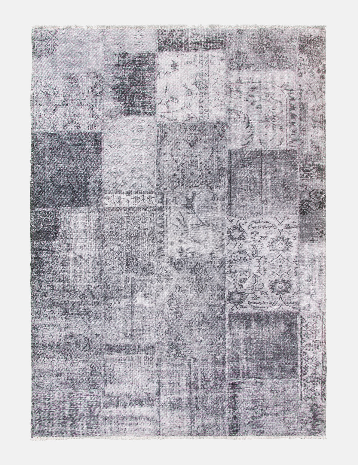 Modena Patchwork Grey rug from The Mattress Store Ireland