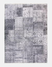 Modena Patchwork Grey rug from The Mattress Store Ireland