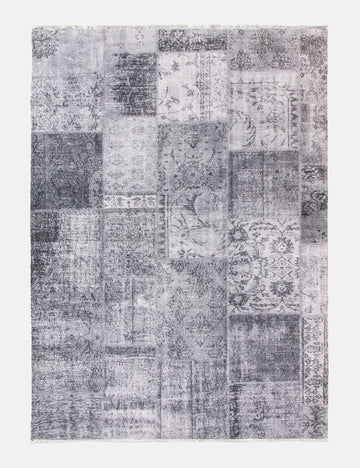 Modena Patchwork Grey rug from The Mattress Store Ireland