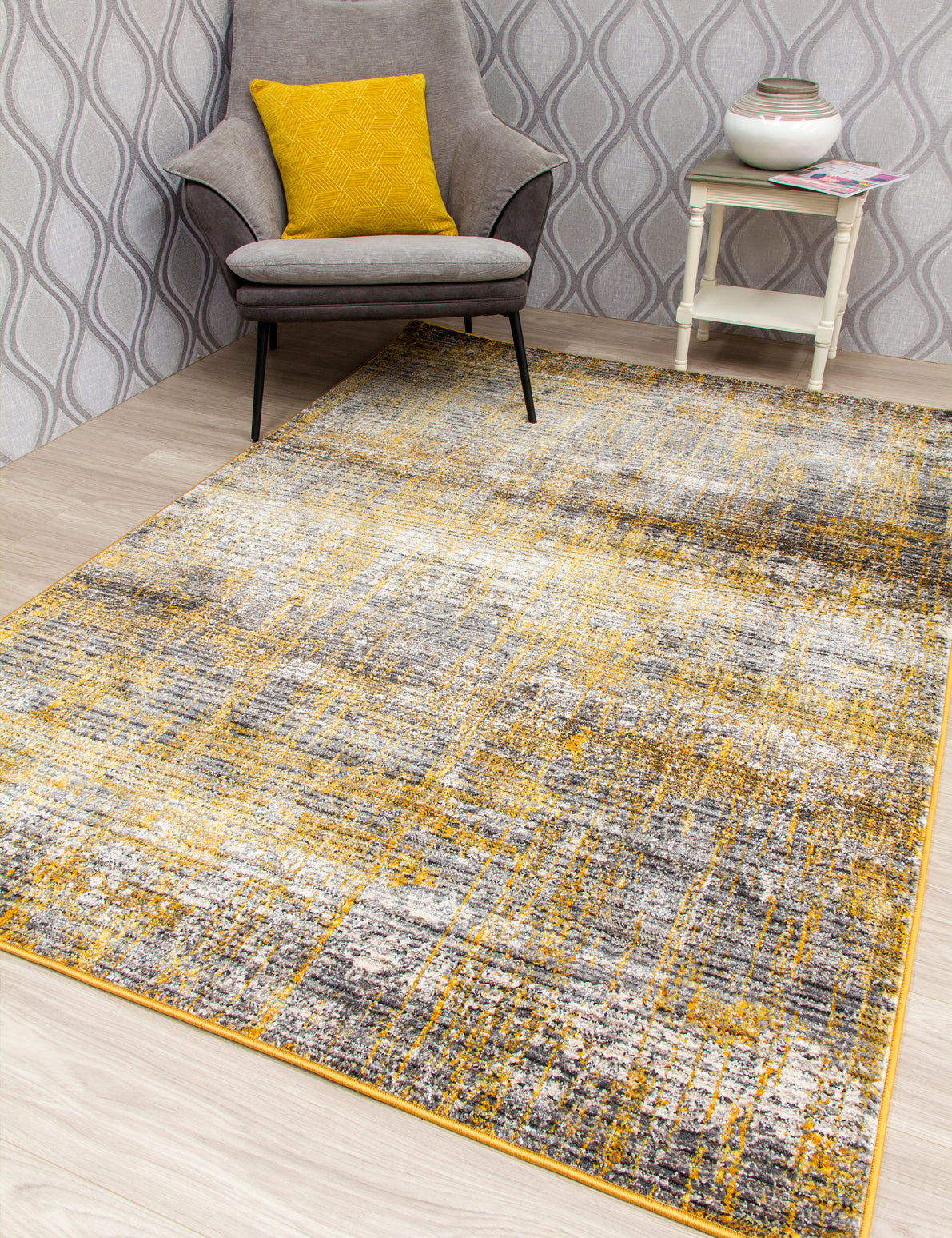 Mystique Bohemian - Ochre rug, 80 x 150 cm size