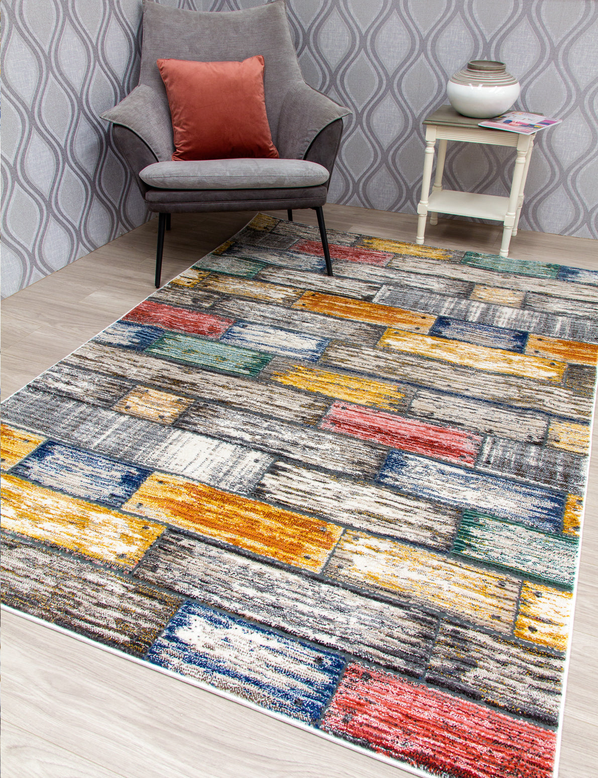 Mystique Bricks rug, 80 x 150 cm size