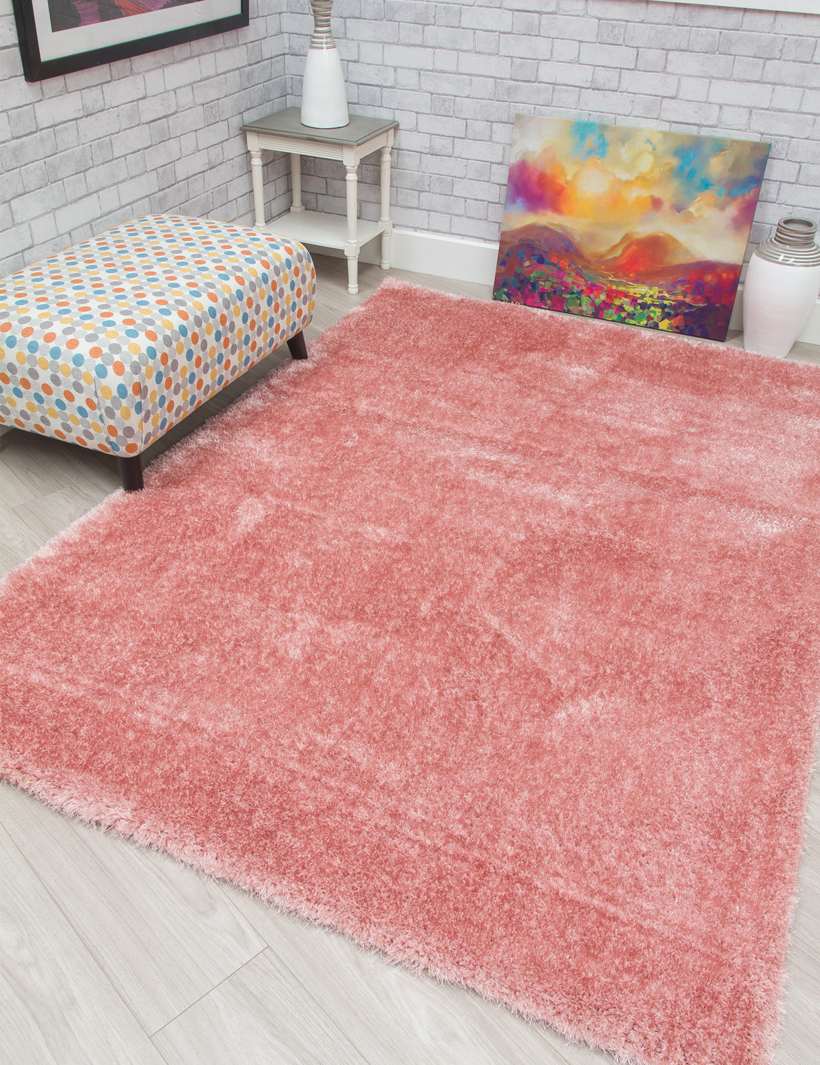 Plush Shaggy - Blush Pink rug, photo 6