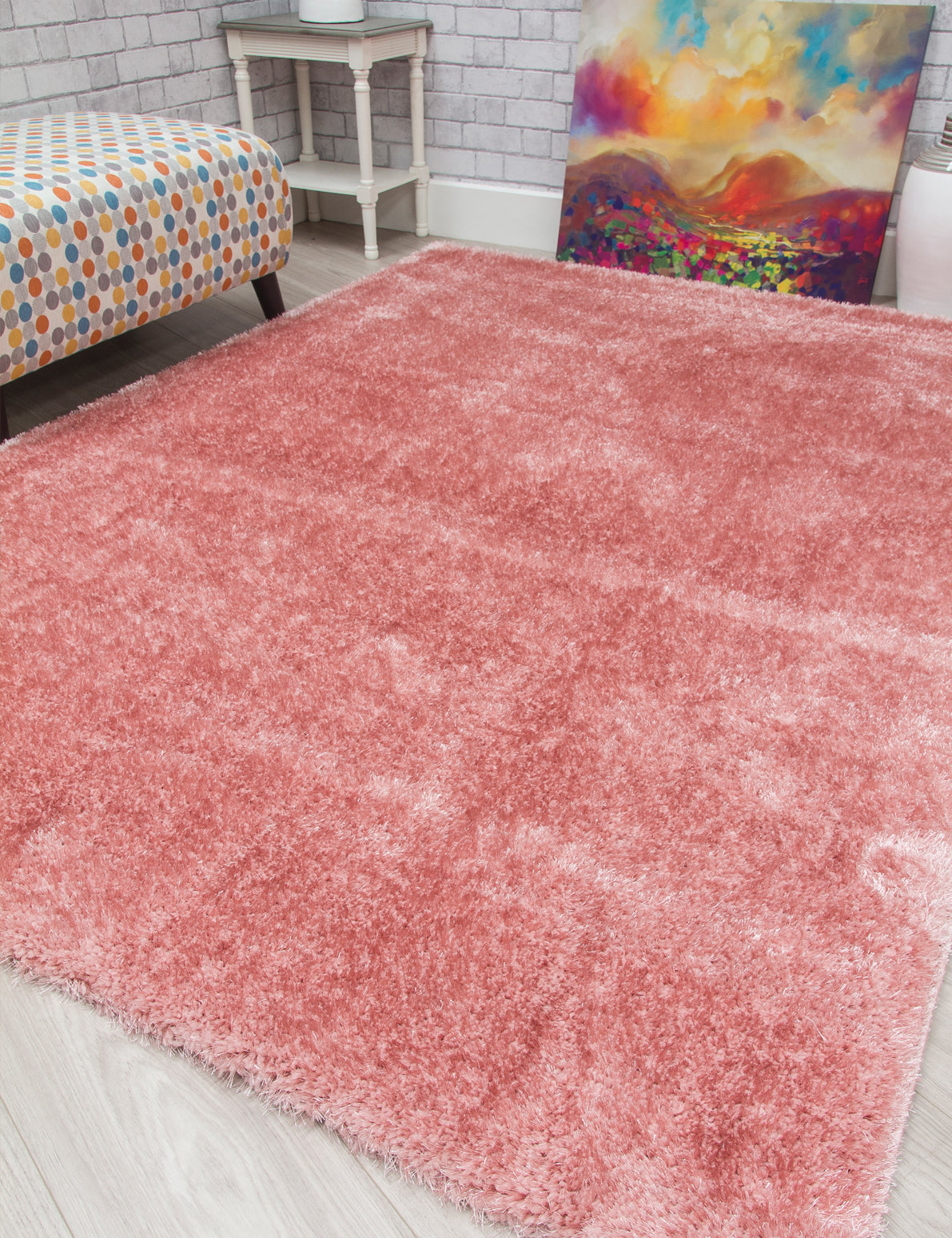 Plush Shaggy - Blush Pink rug, photo 7