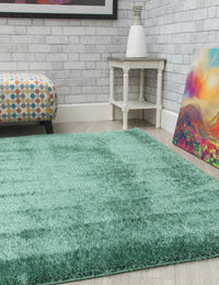 Plush Shaggy - Dark Green rug, 160 x 220 cm size