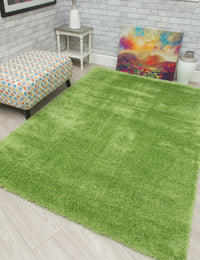 Plush Shaggy - Light Green rug, 120 x 170 cm size