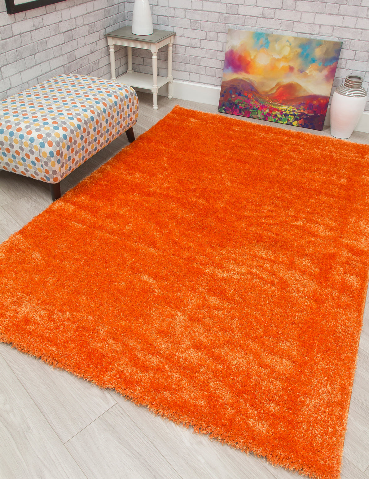 Plush Shaggy - Orange rug, photo 6