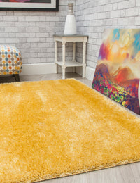 Plush Shaggy - Ochre rug, 160 x 220 cm size