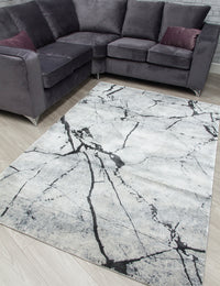 Rococo Glacial - Anthracite rug, 80 x 150 cm size