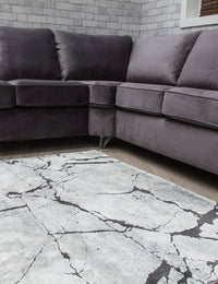 Rococo Glacial - Anthracite rug, 120 x 170 cm size