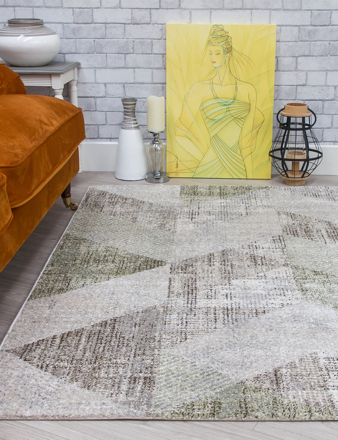 Sarina Genesis - Green rug from The Mattress Store Ireland