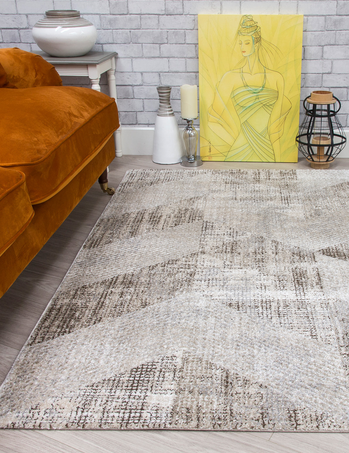 Sarina Genesis - Greige rug, 80 x 150 cm size