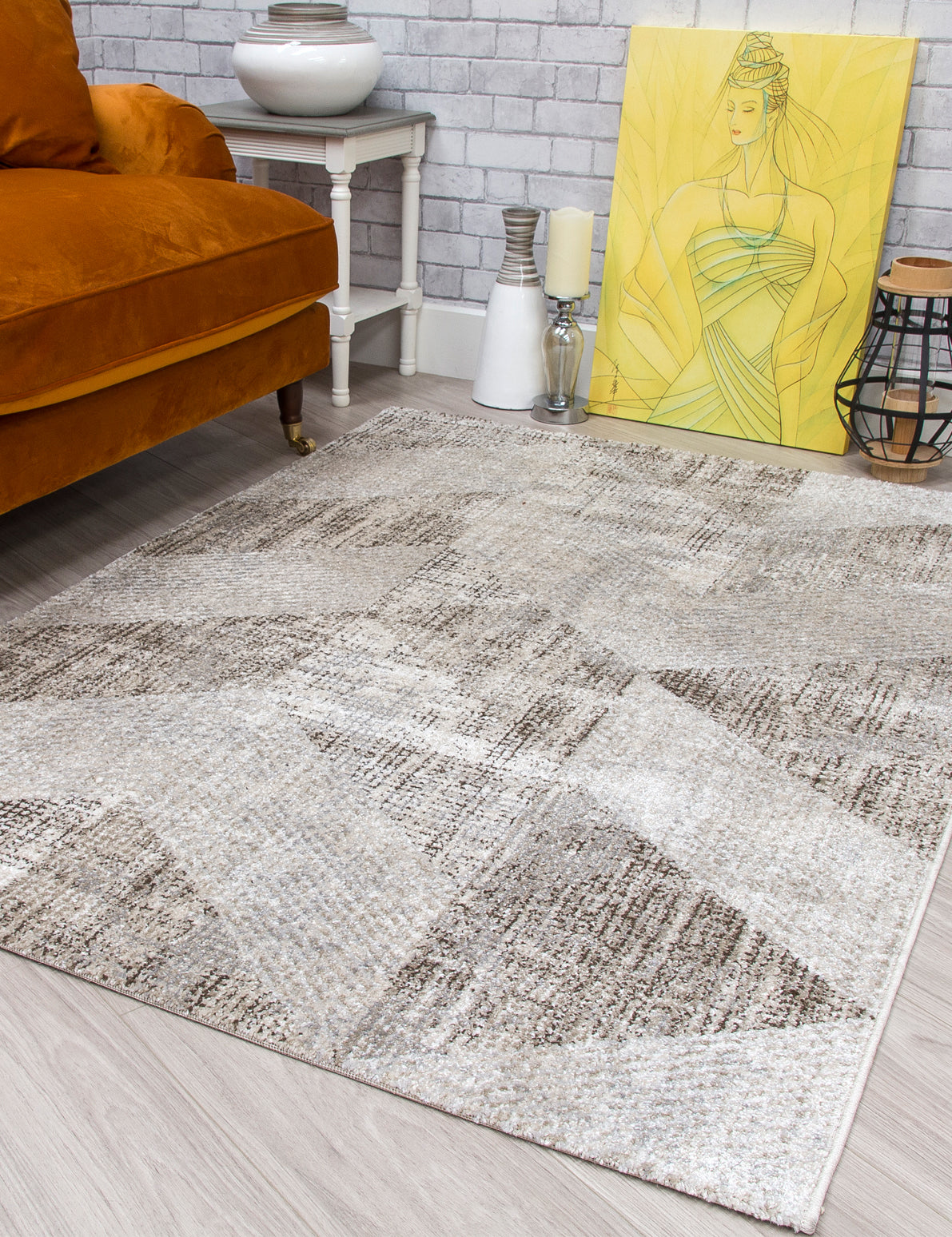 Sarina Genesis - Greige rug, 120 x 170 cm size