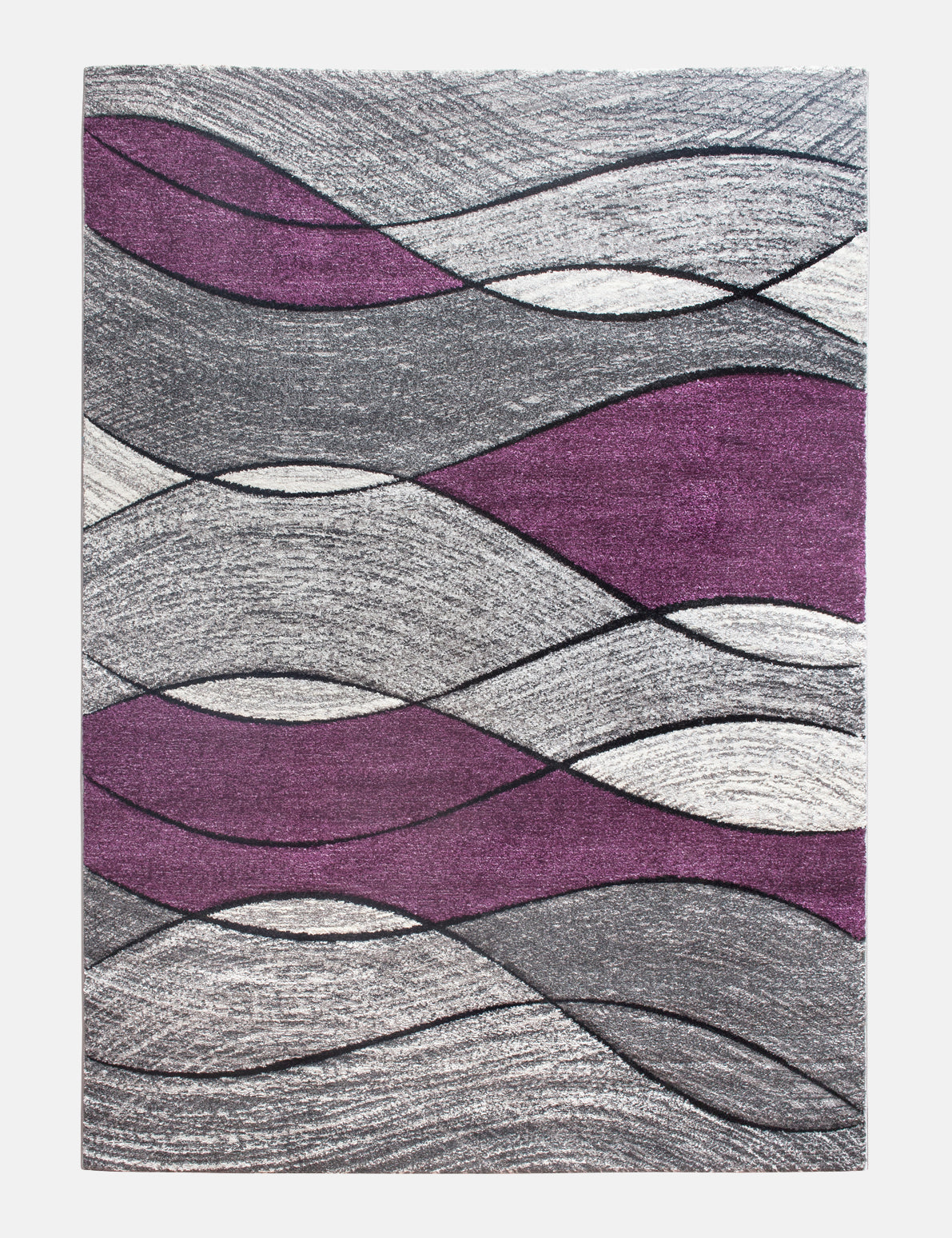 Impulse Waves - Purple rug from The Mattress Store Ireland