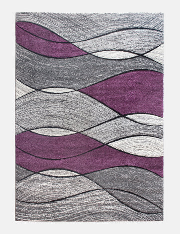 Impulse Waves - Purple rug from The Mattress Store Ireland