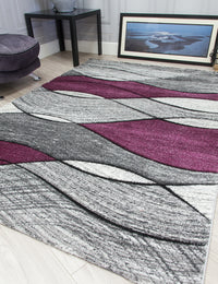 Impulse Waves - Purple rug, 120 x 170 cm size