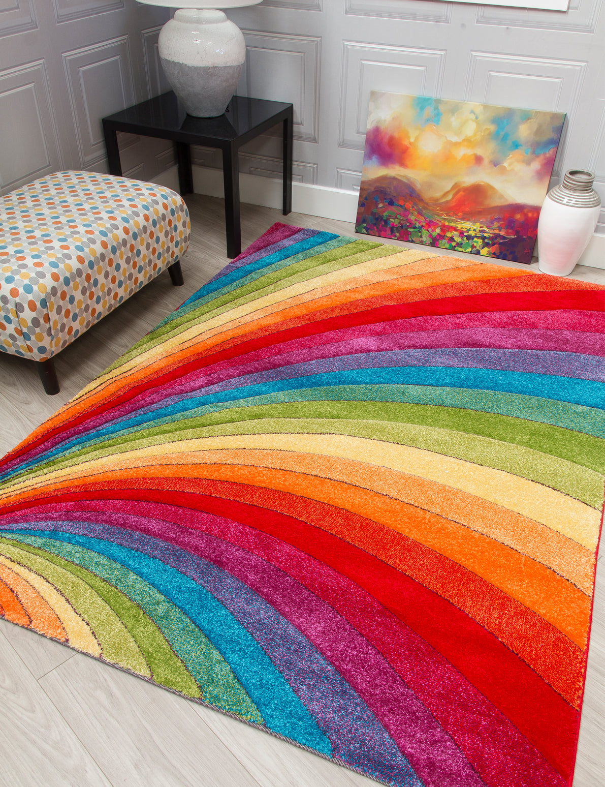 Candy Rainbow rug, 80 x 150 cm size