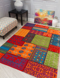 Patchwork rug, 80 x 150 cm size