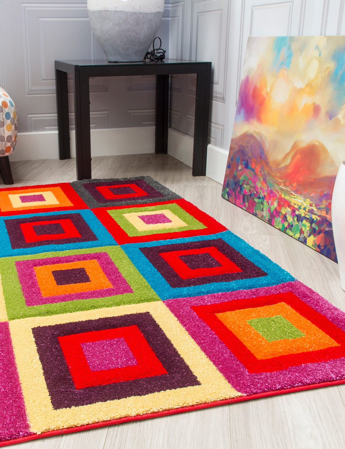 Candy Squares rug, 160 x 220 cm size