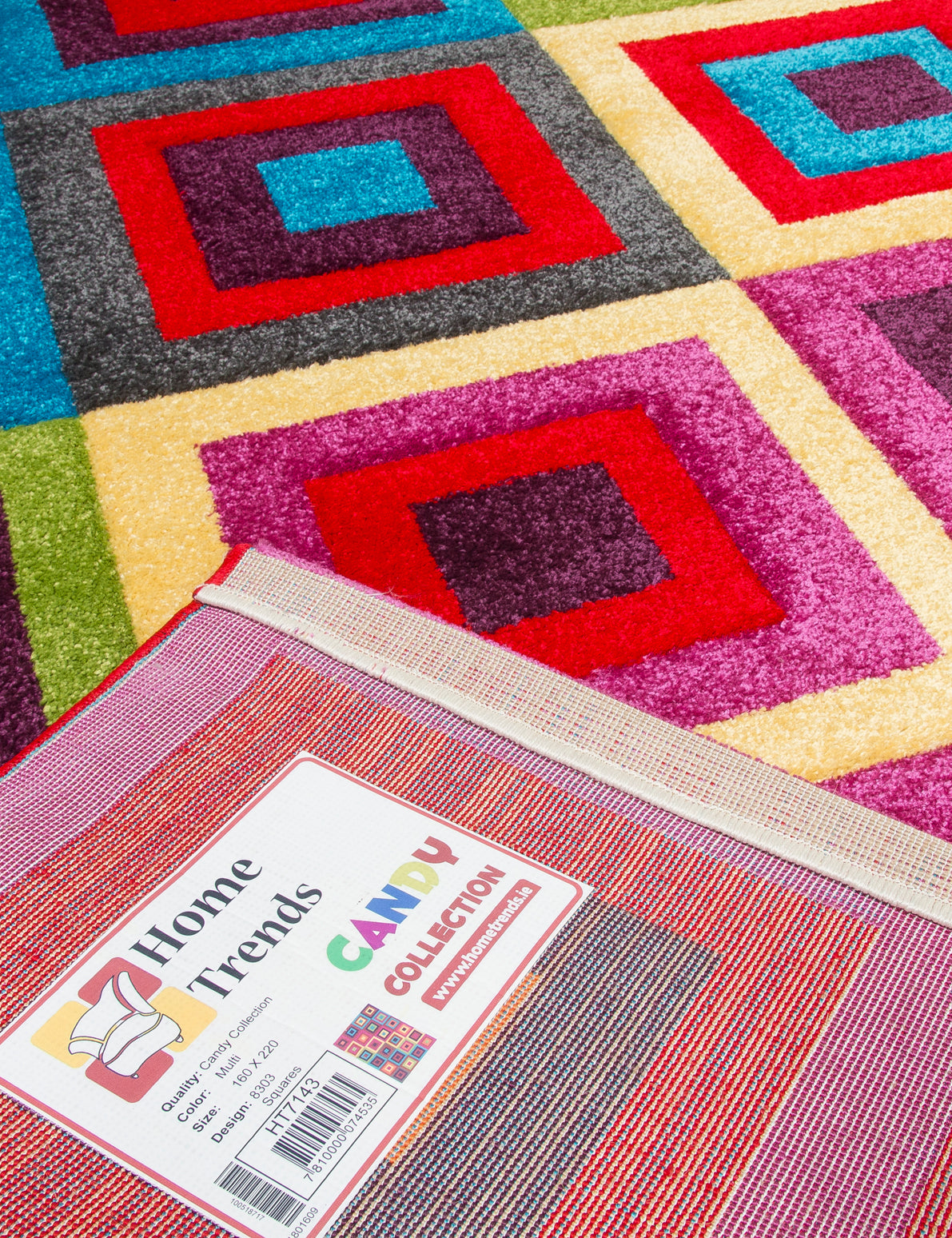 Candy Squares rug, 240 x 330 cm size