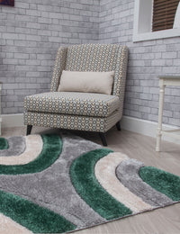Luxus Ripples - Green rug, photo 8
