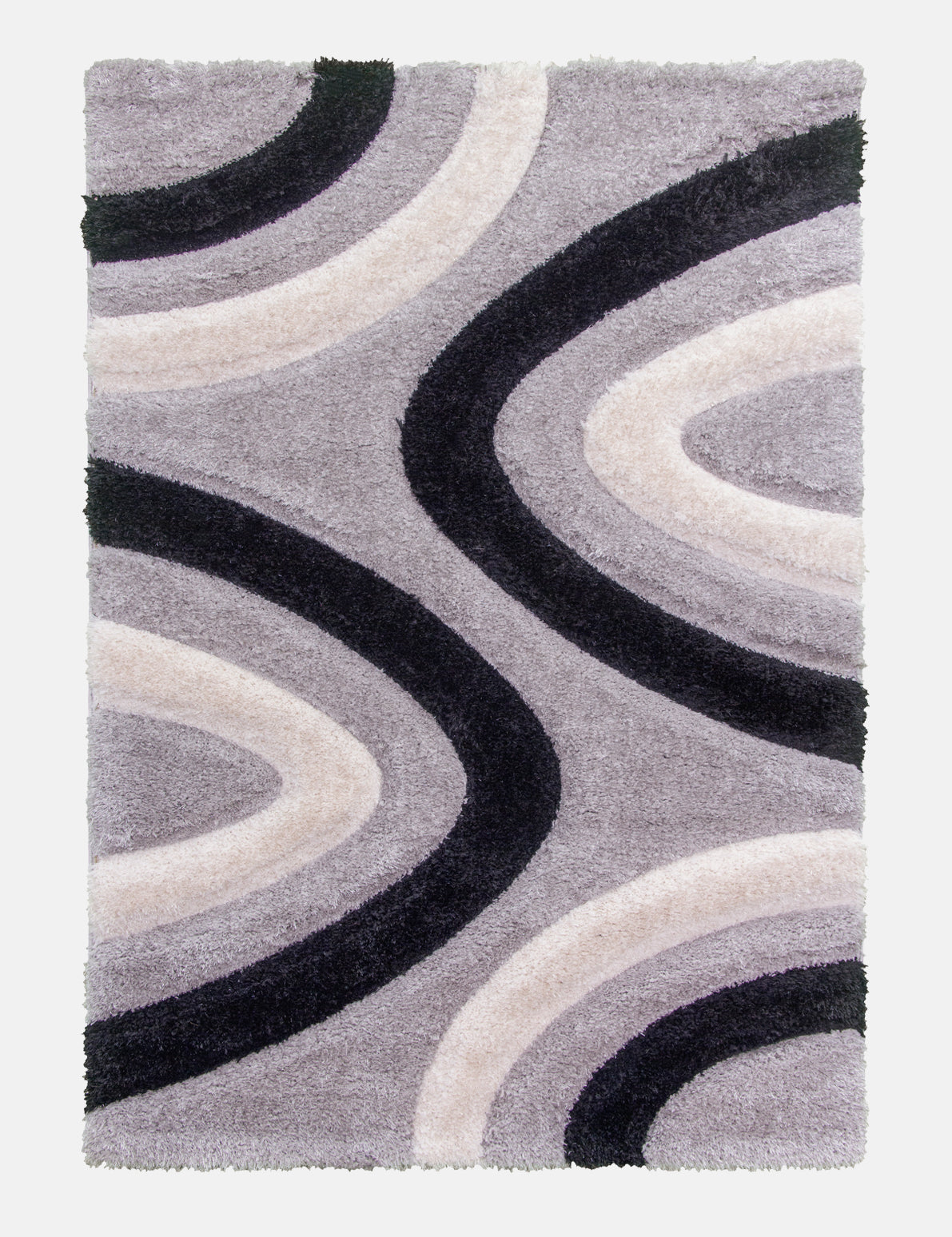 Luxus Ripples - Grey rug from The Mattress Store Ireland