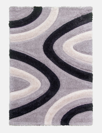 Luxus Ripples - Grey rug from The Mattress Store Ireland