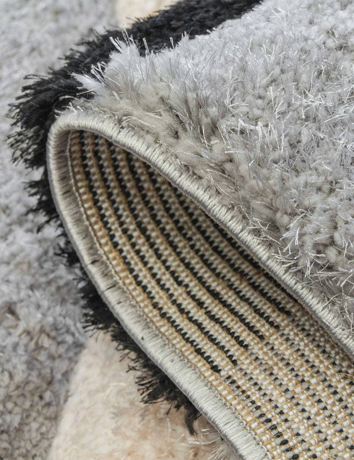Luxus Ripples - Grey rug, 120 x 170 cm size