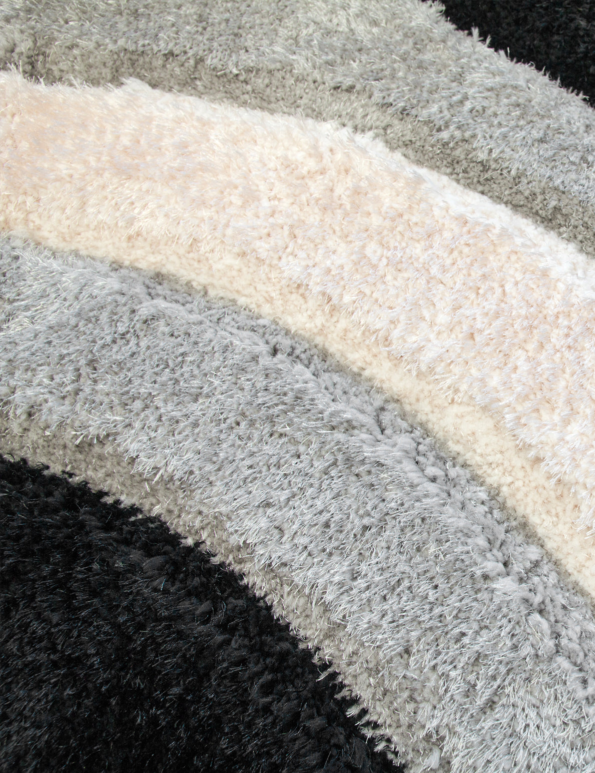 Luxus Ripples - Grey rug, 160 x 220 cm size