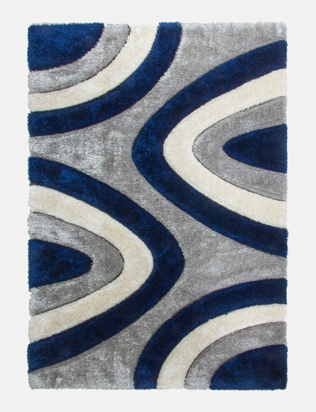 Luxus Ripples - Navy rug from The Mattress Store Ireland