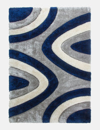 Luxus Ripples - Navy rug from The Mattress Store Ireland