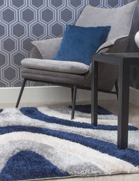 Luxus Ripples - Navy rug, 120 x 170 cm size