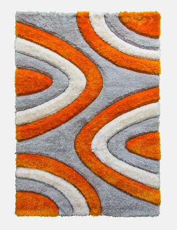 Luxus Ripples - Orange rug from The Mattress Store Ireland