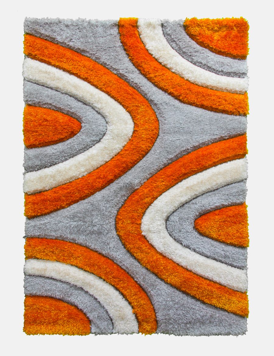 Luxus Ripples - Orange rug from The Mattress Store Ireland