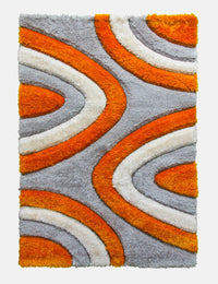 Luxus Ripples - Orange rug from The Mattress Store Ireland