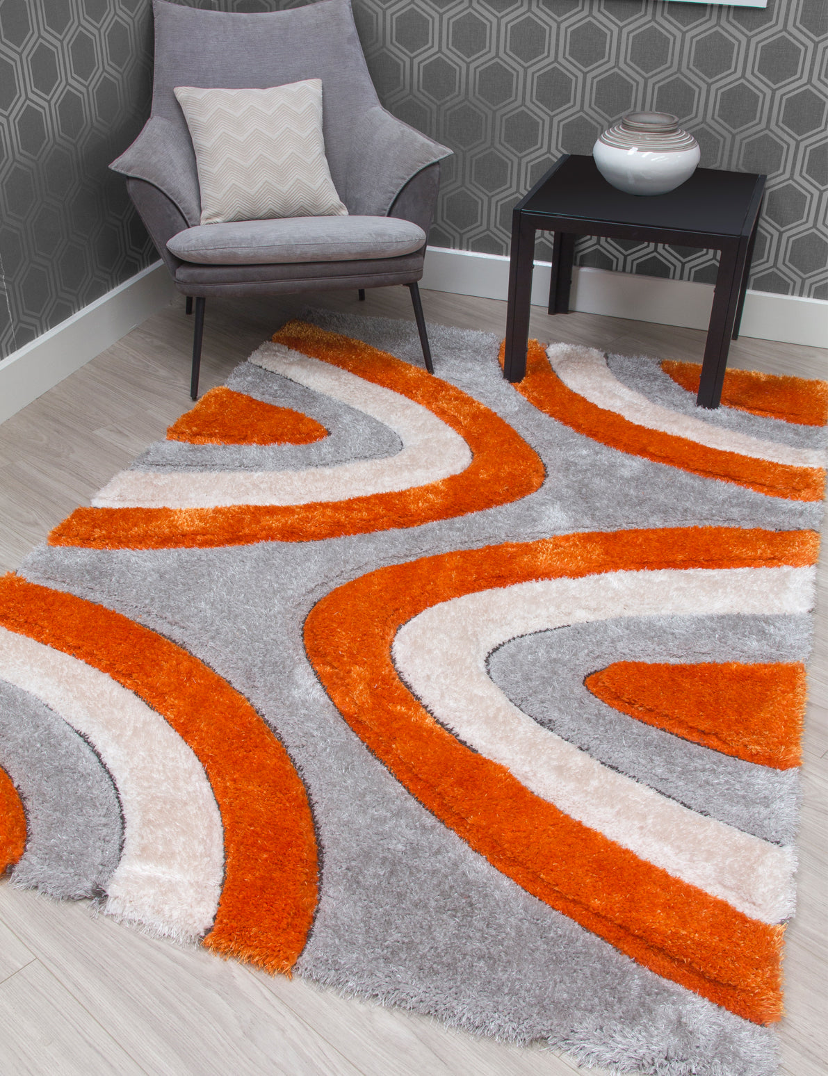 Luxus Ripples - Orange rug, photo 3
