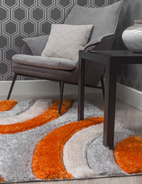 Luxus Ripples - Orange rug, 120 x 170 cm size