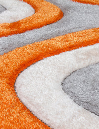 Luxus Ripples - Orange rug, 160 x 220 cm size