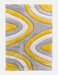 Luxus Ripples - Yellow rug from The Mattress Store Ireland